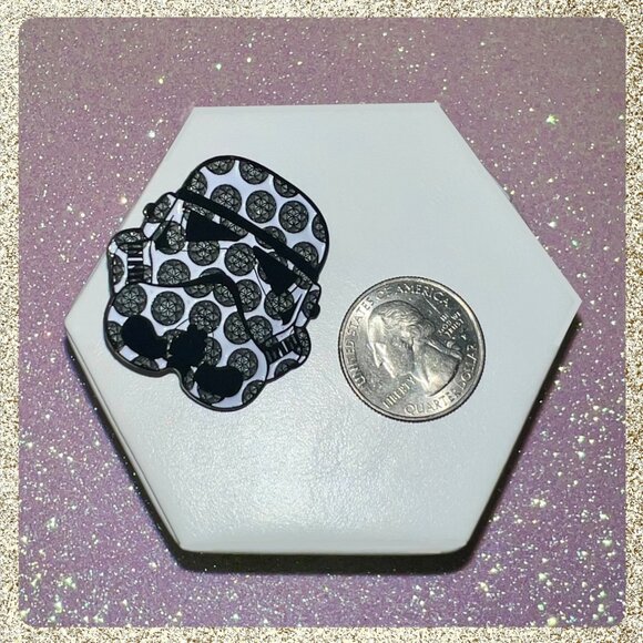 ⭐ Storm Trooper Flower of Life Mandala Enameled Pin EUC - Picture 3 of 4